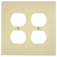 LEVITON 001-80516-00I WALLPLATE 2DUP MIDWAY  IV     