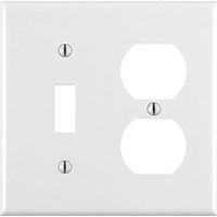 LEVITON 001-88005-000 WALLPLATE 1TOG 1DUP WHITE     