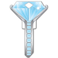 LUCKY LINE PRODUCTS B102K KEY BLANK DIAMOND RING KWIKSET