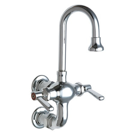 CHICAGO FAUCETS 225-261ABCP HOT AND COLD WATER MIXING SINK FAUCET