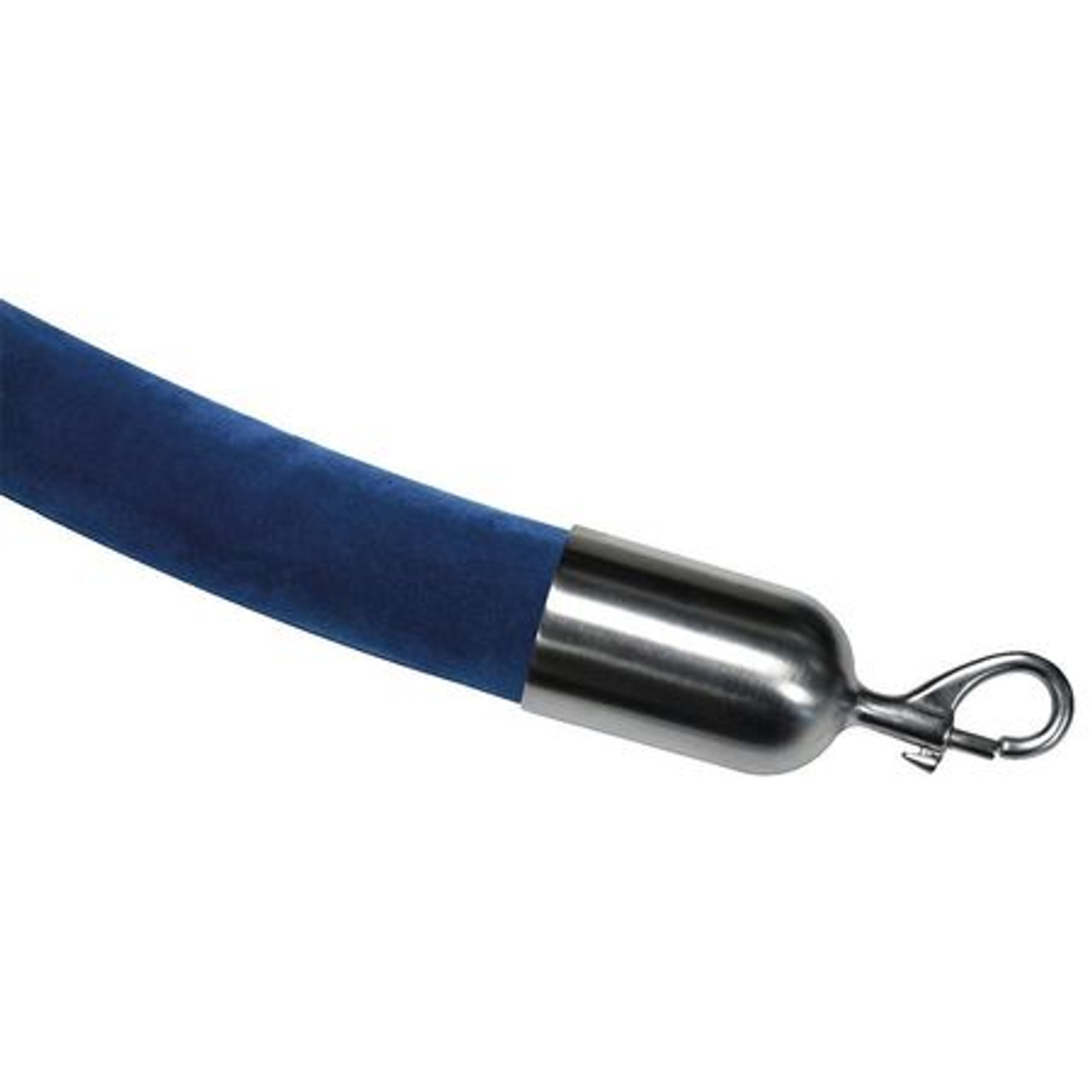 LAWRENCE METAL ROPE-VELR-24-06/0-2-SNAP-1S BARRIER ROPE VELOUR BLUE 6 FT L
