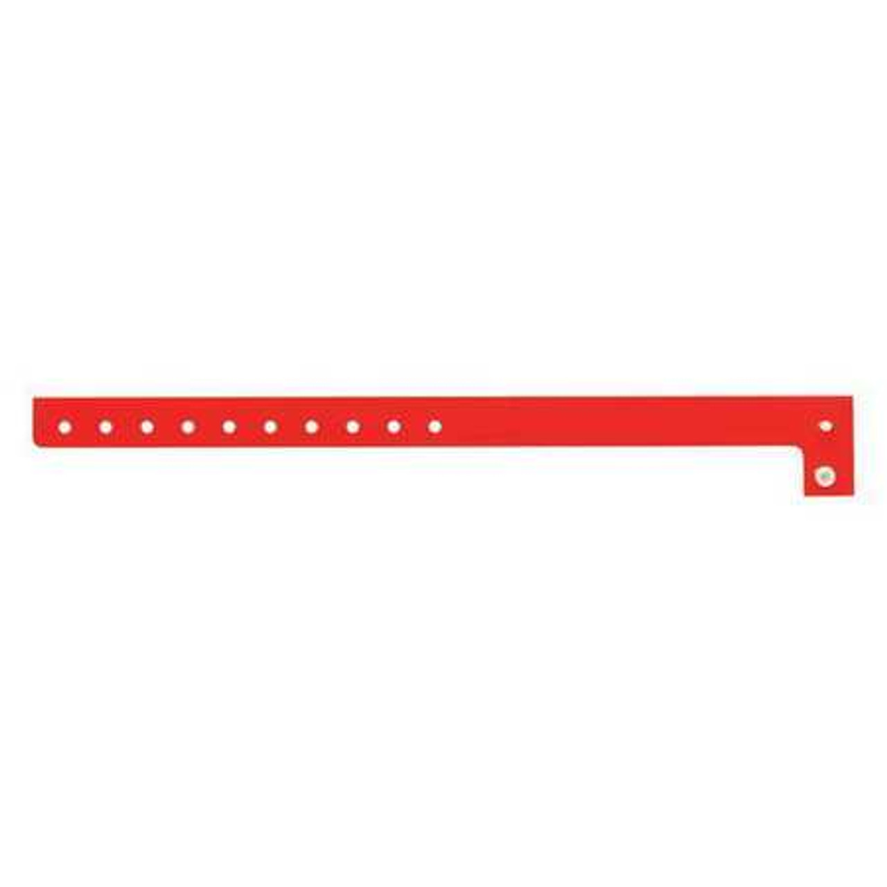 IDENTIPLUS P1-03 ID WRISTBAND L-SHAPED RED 5/8 IN W PK500
