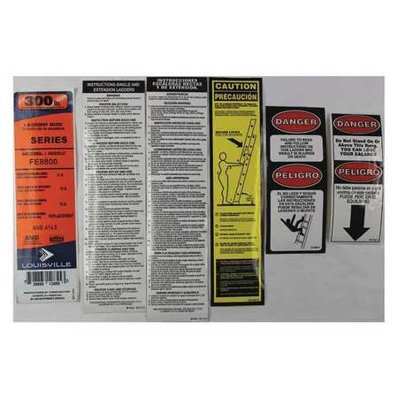 LOUISVILLE LADDER PK-FE8800 LABEL KIT