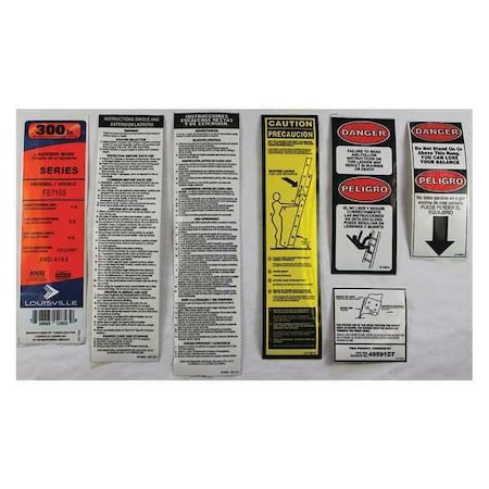 LOUISVILLE LADDER PK-FE7100 LABEL KIT