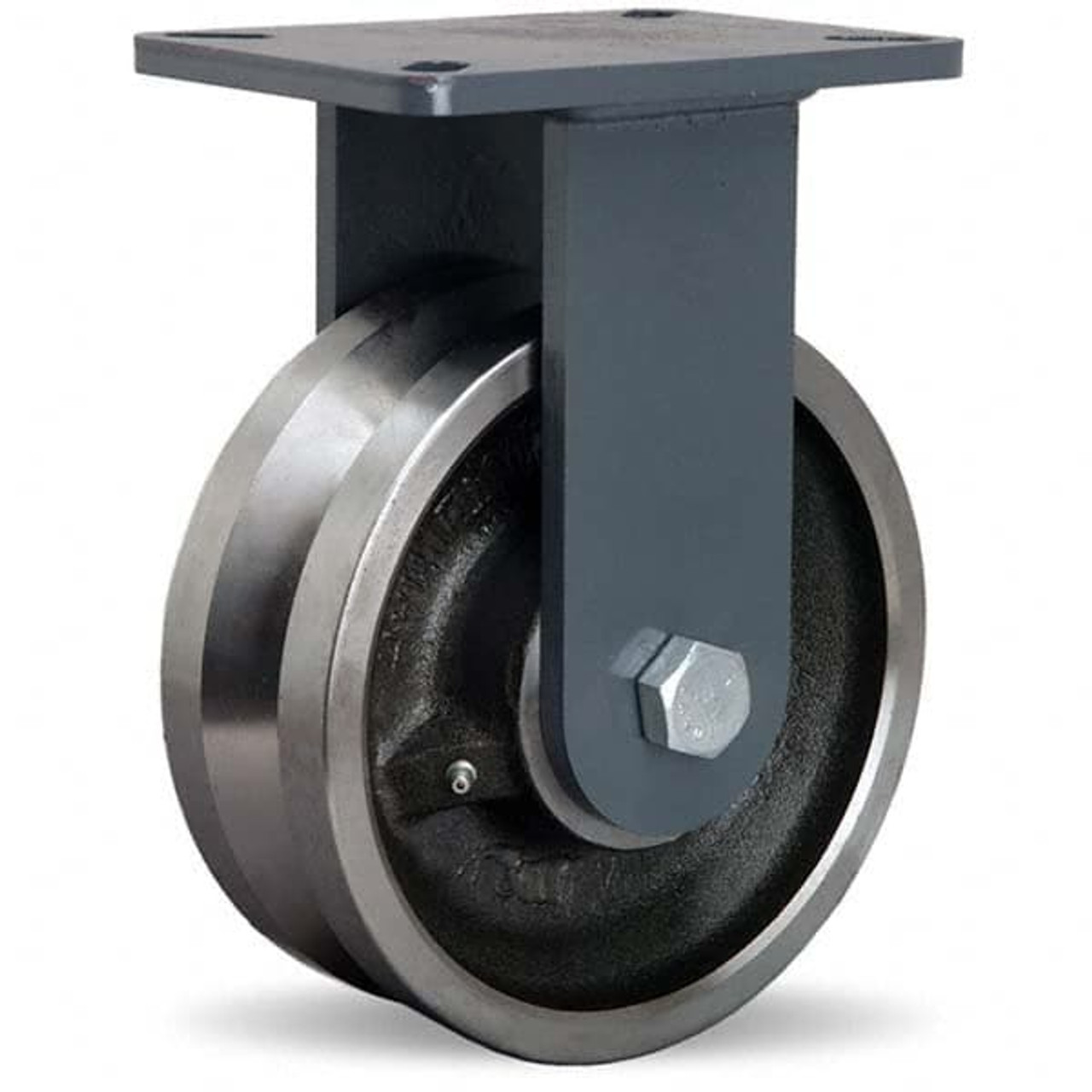 HAMILTON R-CH-83FVH RIGID CASTER,CH 8X3 FS V-GROOVED