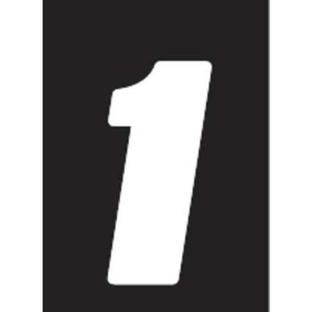 HARDLINE PRODUCTS DB53W-1 NUMBER LABEL WHT 5-1/2 IN H NO. 1 PK3