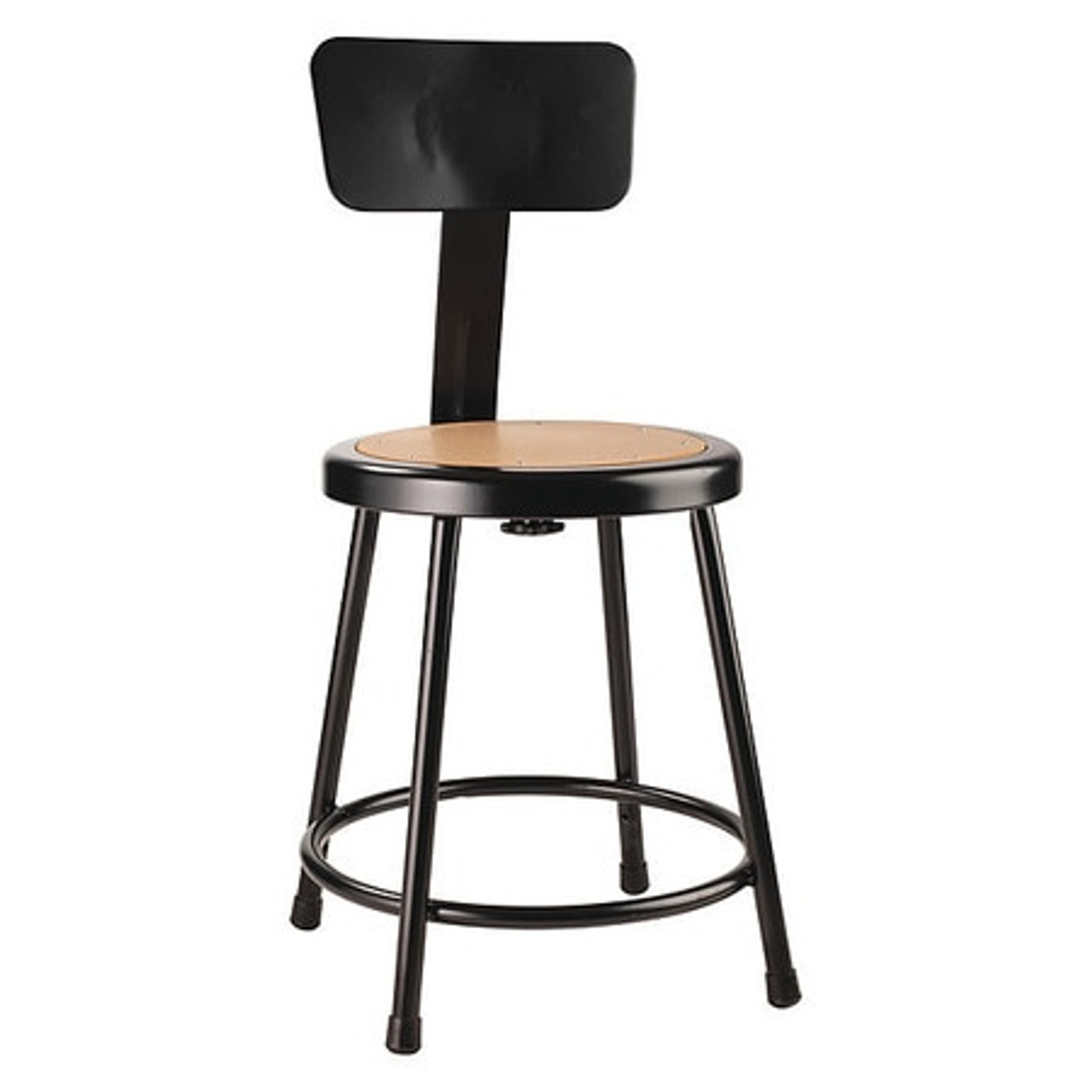 NATIONAL  PUBLIC SEATING CORP. 6218B-10 NPS® 18" HEAVY DUTY STEEL STOOL WITH BAC