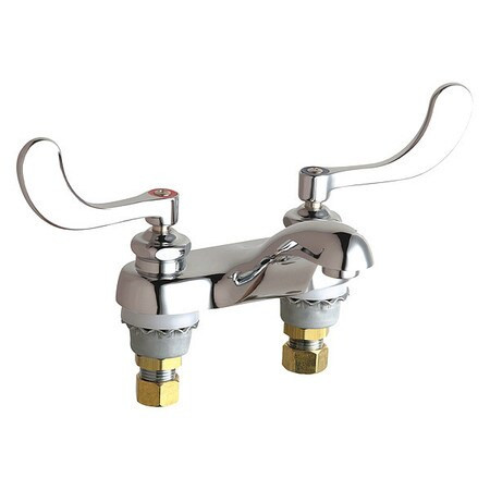 CHICAGO FAUCETS 802-VE34VP317ABCP LAVATORY FAUCET DECK MNTD 4INCC