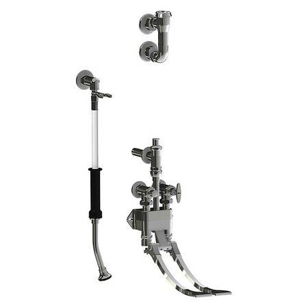 CHICAGO FAUCETS 910-GSLO777-19KCP PEDAL VALVE BED PAN CLEANER WITH