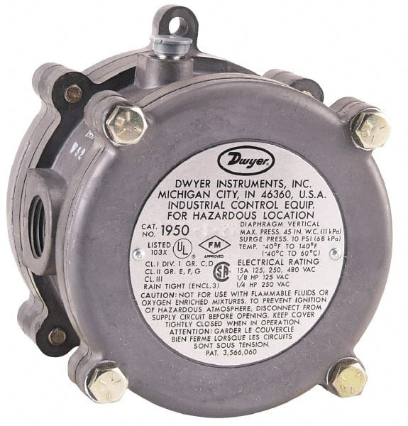 DWYER INSTRUMENTS 1950-0-2F INDUSTRIAL SWITCHES
