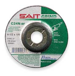 UNITED ABRASIVES-SAIT 20082 DEPRESSED CENTER WHEEL T27 7X1/4X7/8 SC