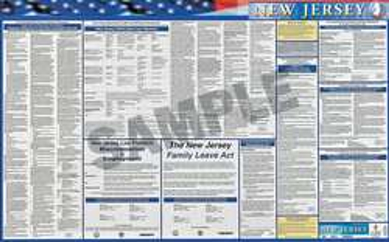 JJ KELLER 200-NJ LABOR LAW POSTER STATE LABOR LAW NJ