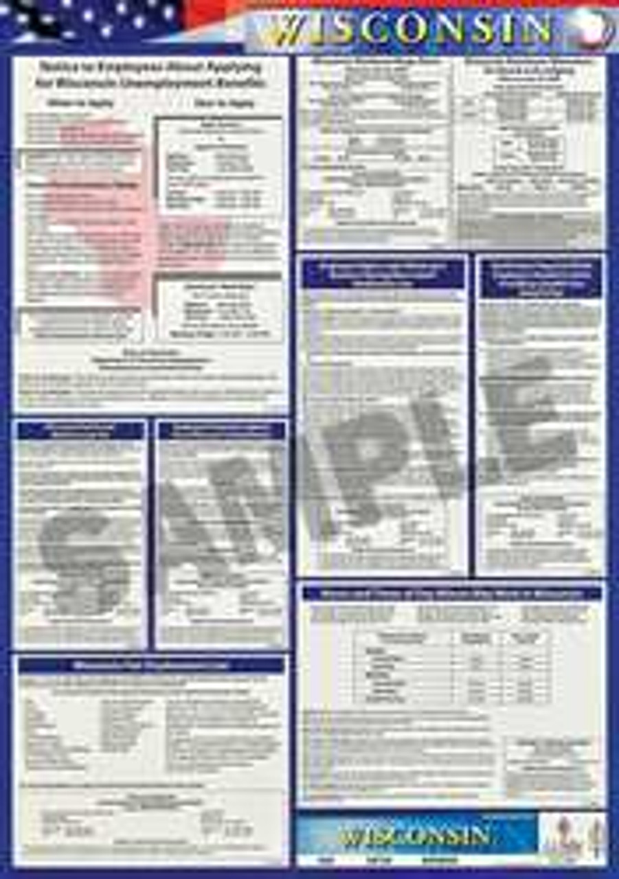 JJ KELLER 200-WI LABOR LAW POSTER STATE LABOR LAW WI