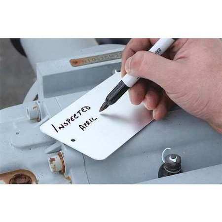 C.H. HANSON 97443 WRITE-ON TAGS,ALUMINUM,1 1/2IN H,PK100