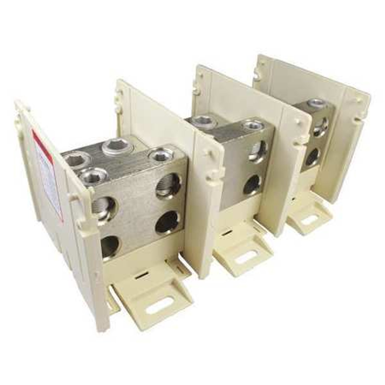 BURNDY BDBLCS6R3 POWER DISTR BLOCK,AL/CU,600V AC/DC
