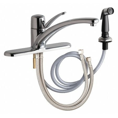 CHICAGO FAUCETS 2301-8E34ABCP SINGLE LEVER HOT AND COLD WATER