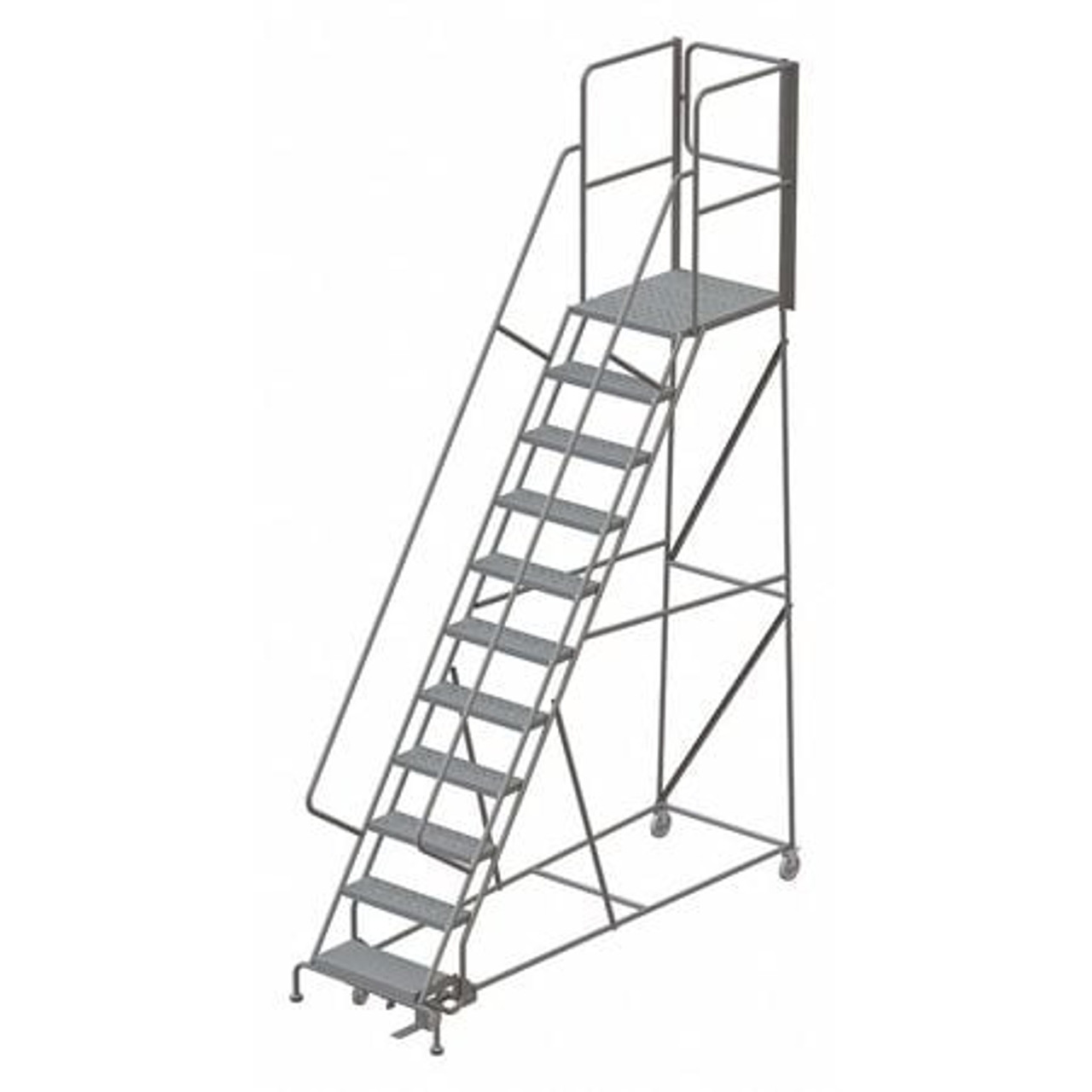 TRI-ARC RWSR111246-XR ROLLING LADDER STEEL 11 STEPS CAP.450LB.