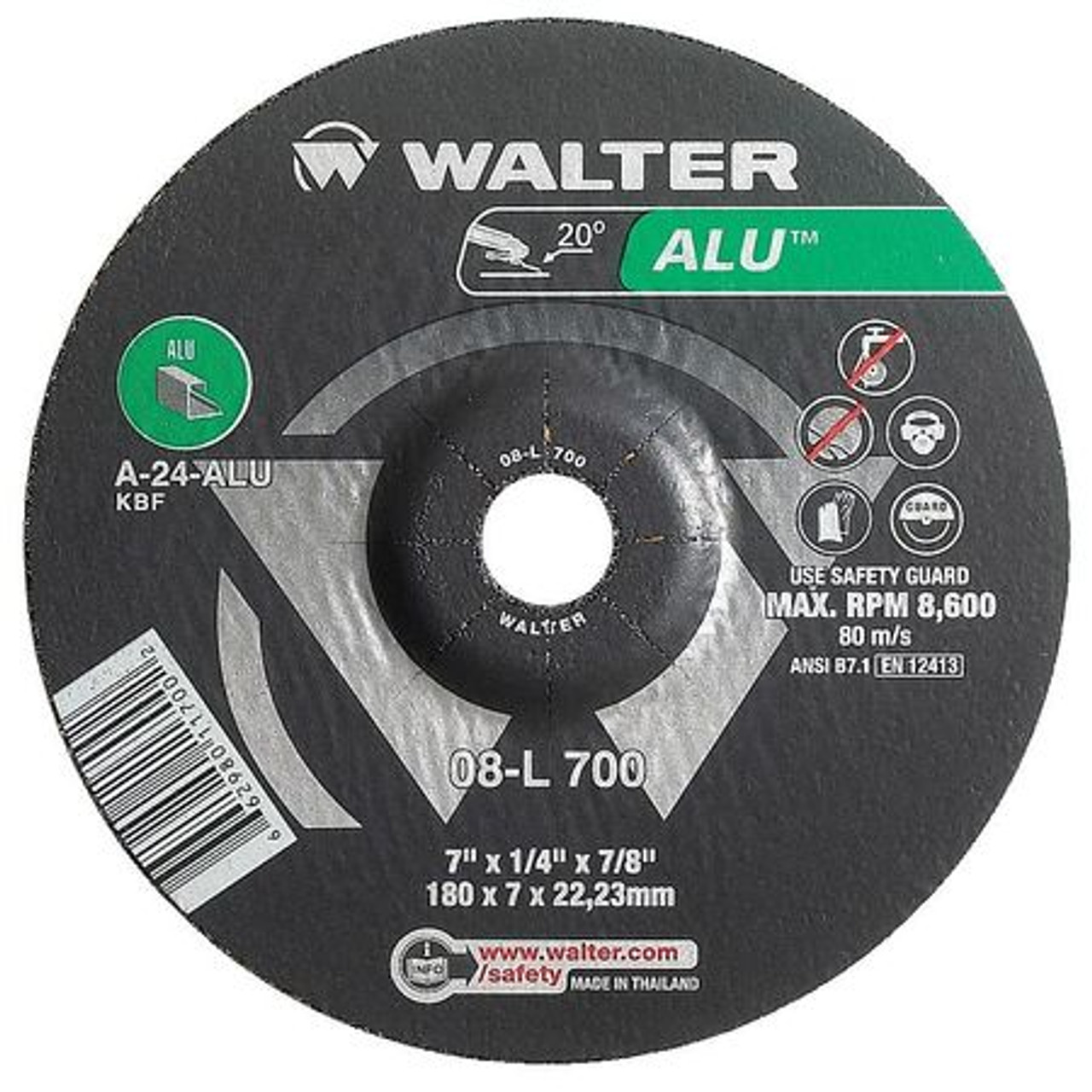 ALU 08L702 GRINDING WHEEL T27 7X1/8X7/8