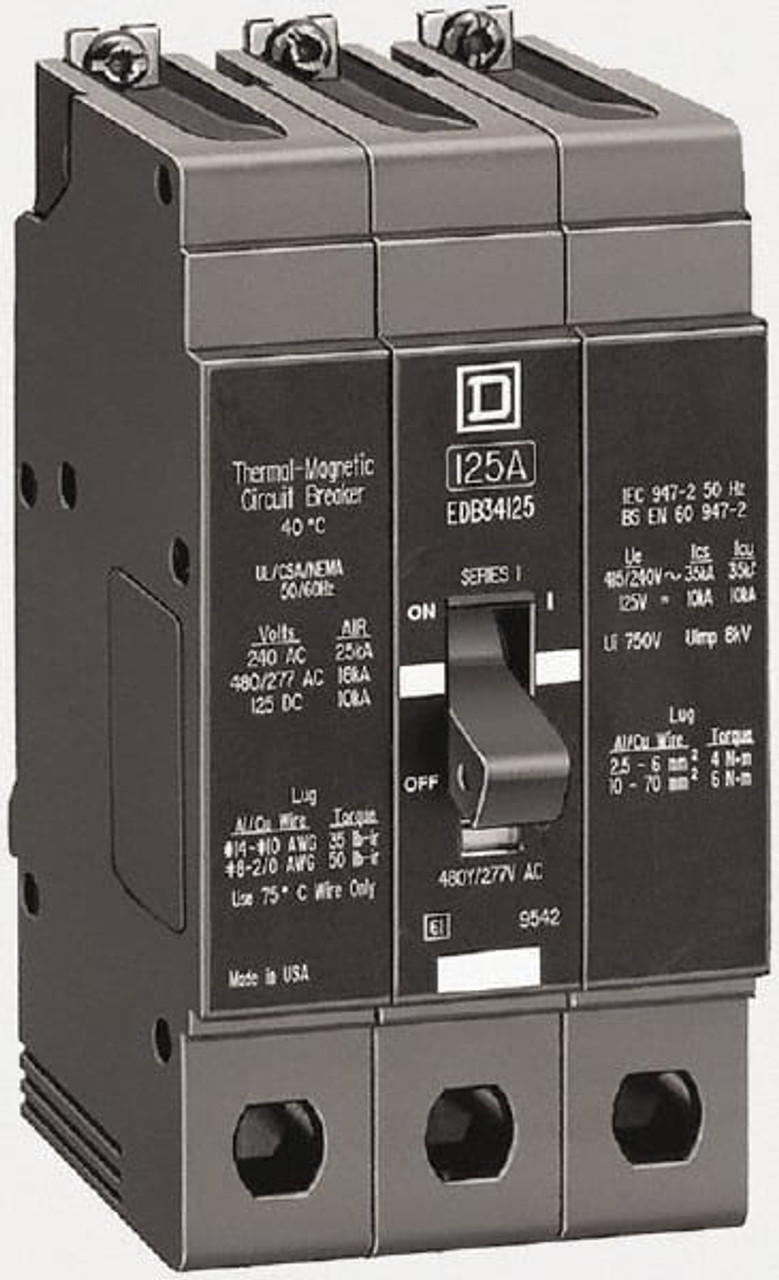 SQUARE D EDB36020 MINIATURE CIRCUIT BREAKER 600V 20A