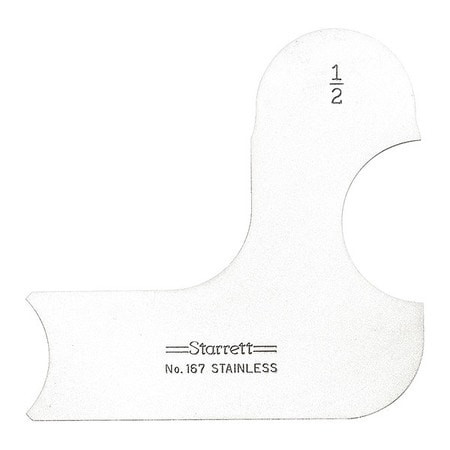 STARRETT 167-1/2 RADIUS GAGE- 1/2" - ALT NUMBER - 50645