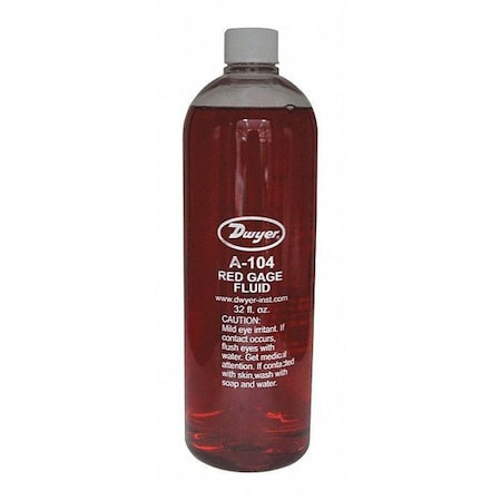 DWYER INSTRUMENTS A-104 1 QT BOTTLE RED GAUGE OIL