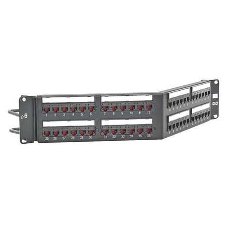 HUBBELL HP648A PATCH PANEL 48 PORTS 3.46 IN H STEEL