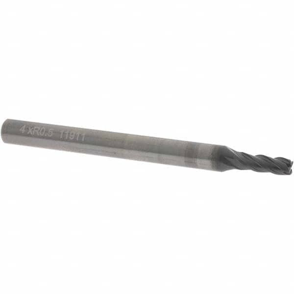 OSG HP434-1576 COR RAD END MILL,4.00MM,CARB,0.50MM RAD