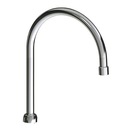 CHICAGO FAUCETS GN8BFCJKABCP 8IN RIGID / SWING GOOSENECK SPOUT