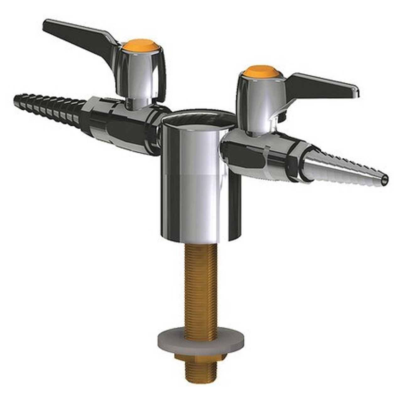 CHICAGO FAUCETS 981-VR909AGVCP TURRET WITH TWO BALL VALVES 180DEG