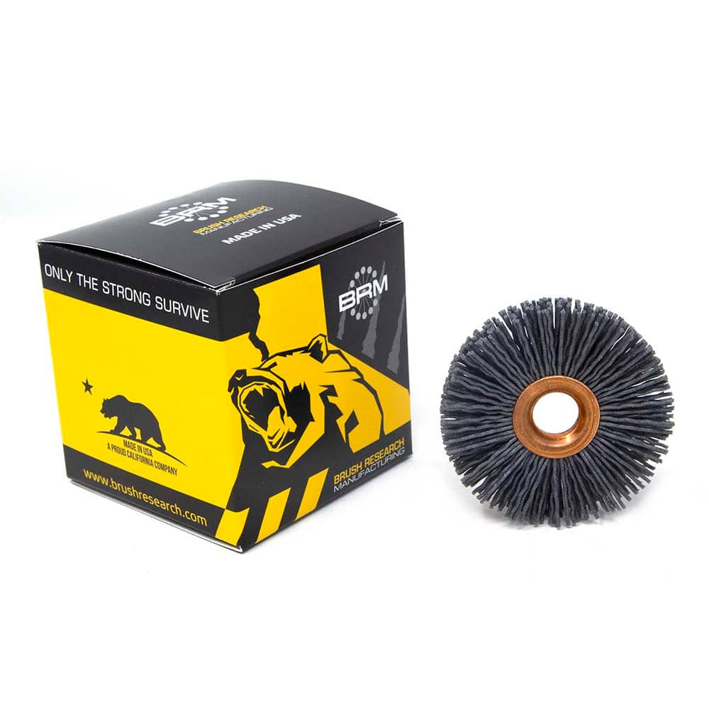 BRUSH RESEARCH MFG. CY212180SC 2-1/2" OD, 1/2" ARBOR HOLE, CRIMPED ABRA