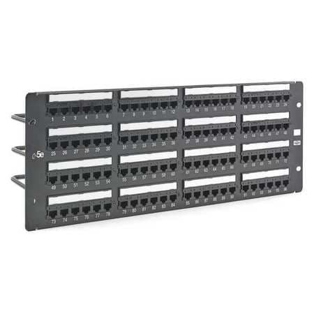 HUBBELL HP5E96 PATCH PANEL 6.97IN.H 5E CATEGORY STEEL