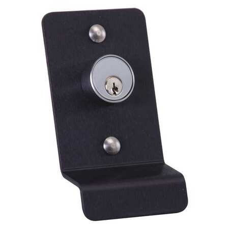 DETEX 03P 711 W-CYL EXIT TRIM VALUE SERIES PULL BLACK