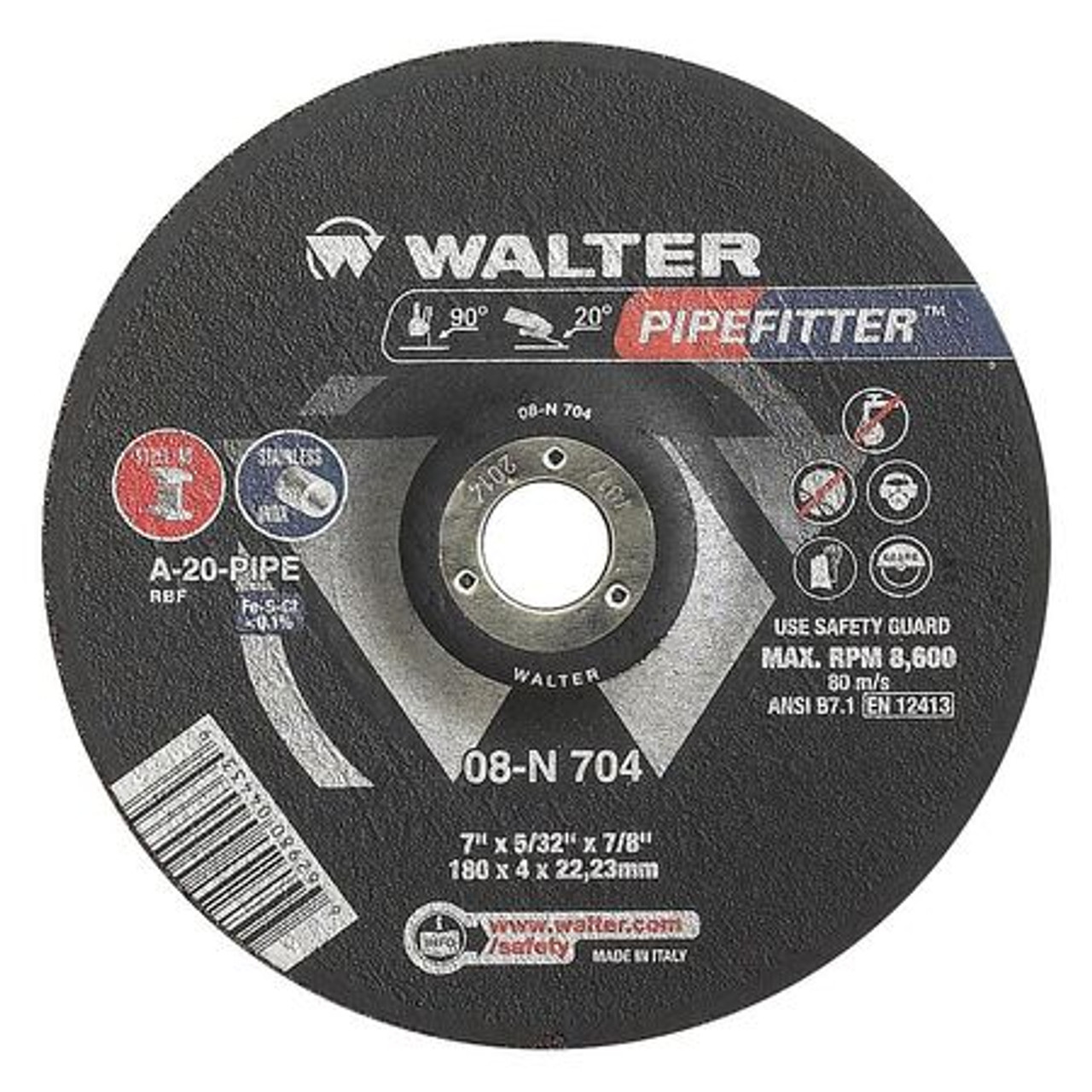 PIPEFITTER 08N709 GRINDING WHEEL T27 7X5/32X5/8-11