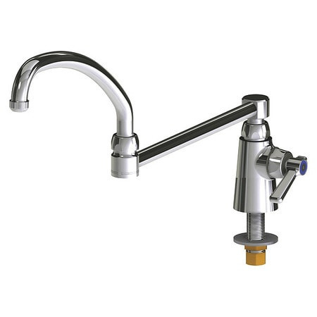 CHICAGO FAUCETS 350-DJ21ABCP SINGLE SUPPLY SINK FAUCET