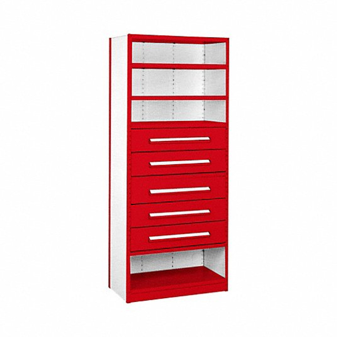EQUIPTO 4206DN-RD IRON GRIP SHELVING AND DRAWER UNIT
