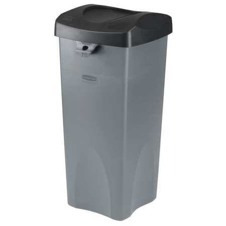RUBBERMAID COMMERCIAL PRODUCTS 7YA65 TRASH CAN OVAL SILVER 23 GAL.