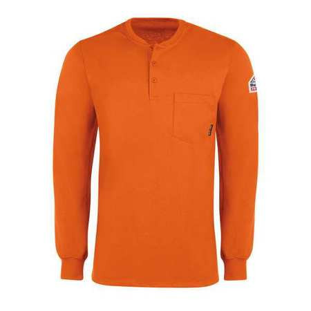 BULWARK SEL2OR RG 4XL LSFR INTERLOCK HENLEY ORANGE 6.25 OZ