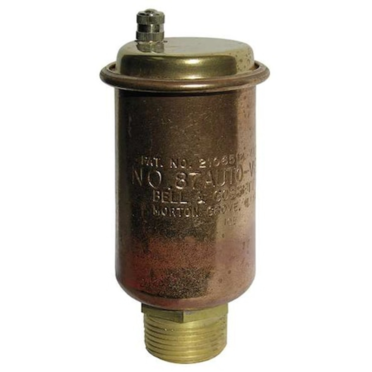 BELL & GOSSETT 87 AUTOMATIC AIR VENT,BRASS,3/4 X 1/2 IN.