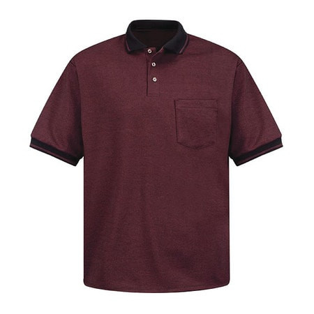 RED KAP SK52BR SS M MNS SS DIAG TWILL POLO BR/BK W/PKT