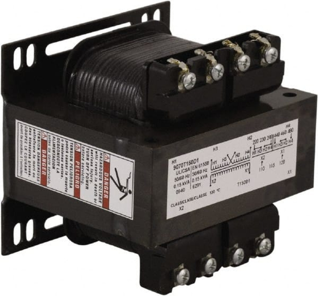 SQUARE D 9070T150D32 TRFMR CONTROL 150VA MULTIPLE VOLTAGES