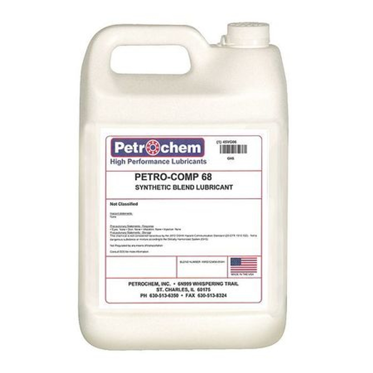 PETROCHEM PETRO-COMP 68-001 COMPRESSOR OIL 1 GAL. JUG MINERAL OIL