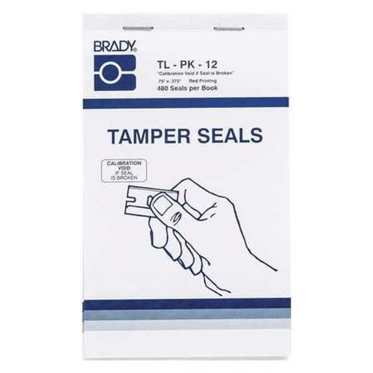 BRADY SPC ABSORBENTS TL-PK-12 TAMPER SEALS 0.75X0.375 RED/WHITE