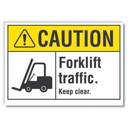 LYLE LCU3-0119-RD_7x5 CAUTION SIGN SELF-ADHESIVE VINYL 5 IN H