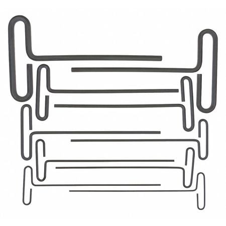 BONDHUS 15538 10 PIECE LOOP T-HANDLE HEX KEY SET