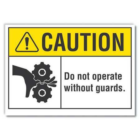 LYLE LCU3-0104-RD_7x5 CAUTION SIGN SELF-ADHESIVE VINYL 5 IN H