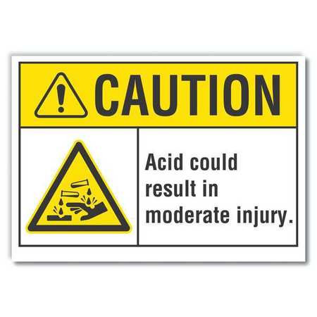 LYLE LCU3-0003-RD_14x10 CAUTION SIGN SELF-ADHESIVE VINYL 10 IN H