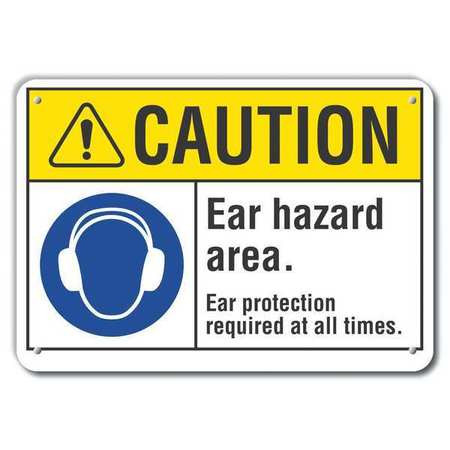 LYLE LCU3-0052-RA_10x7 CAUTION SIGN RECYCLED ALUMINUM 7 IN H