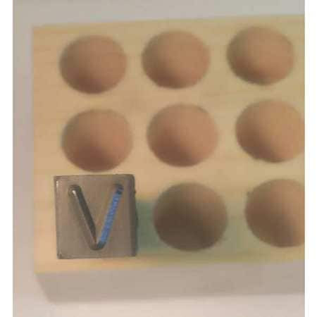 YOUNG BROS. STAMP WORKS, INC. 06271 V HAND STAMP 2-5/8 SHANK L STEEL