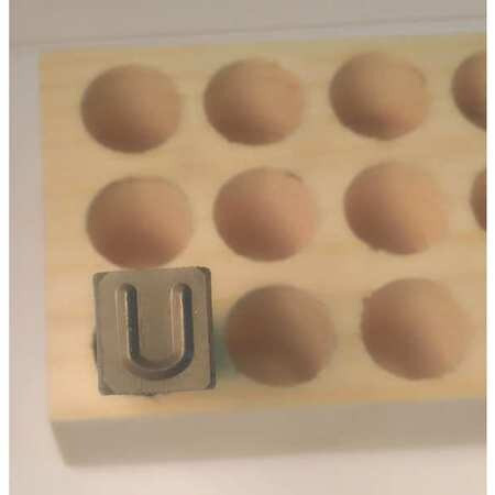 YOUNG BROS. STAMP WORKS, INC. 06271 U HAND STAMP 2-5/8 SHANK L STEEL