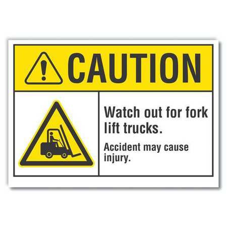 LYLE LCU3-0013-RD_5x3.5 CAUTION SIGN 3-1/2 X 5 VINYL